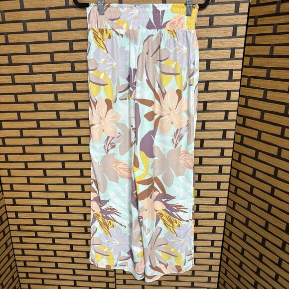 Cupshe Liliana Leafy Elastic Waisted Pants Size Small - Picture 3 of 9
